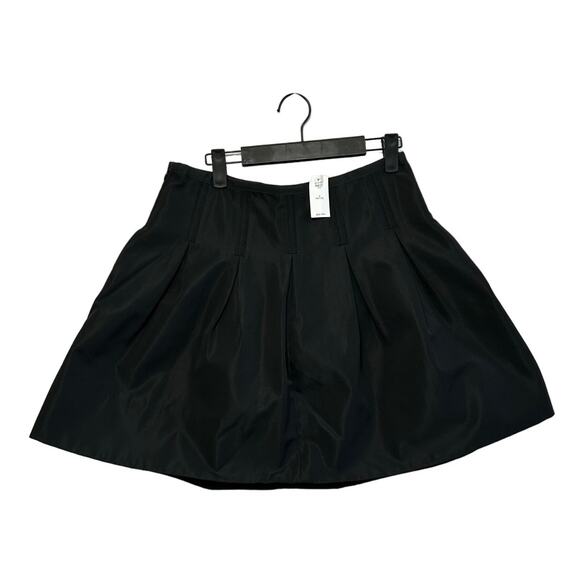 Gap Inverted Pleated A-Line Mini Skirt NWT Women's Sz 4P True Black Cotton Mini - Picture 1 of 8